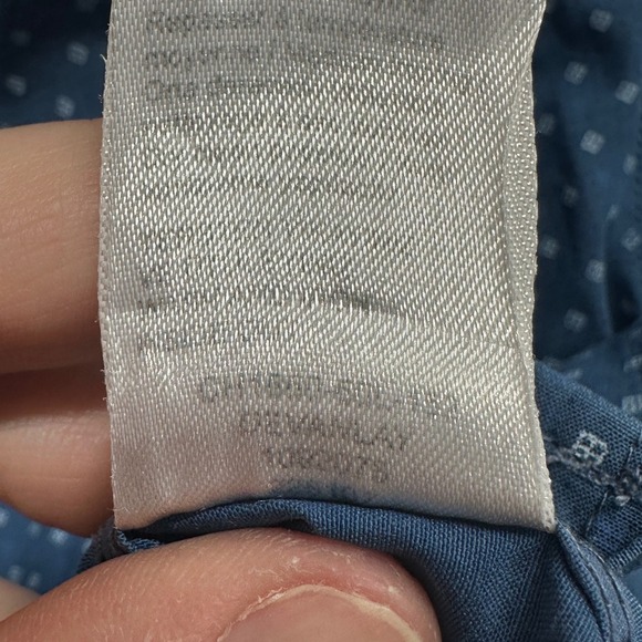 Lacoste Slim Fit Blue Patterned Long Sleeve Button Down Shirt Mens Size XL FR 6 - Picture 5 of 7